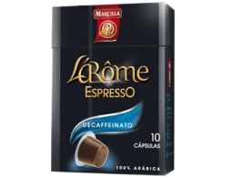 Café Marcilla L'Arome espresso Decaffeinato fuerza 6. Caja de 10 monodosis.